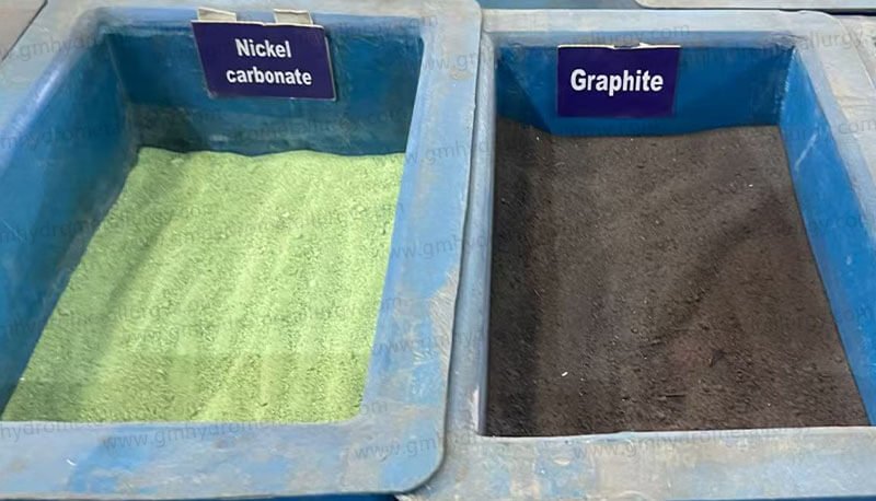 Hydrometallurgical extraction of Nickel carbonate Graphite