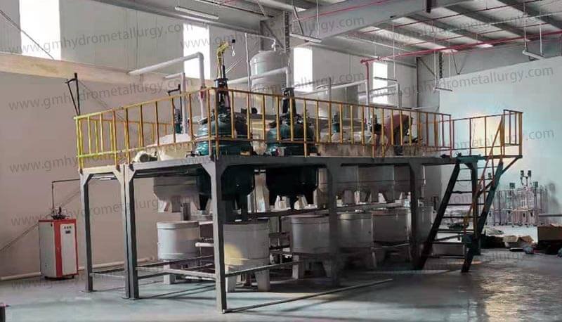 Gold refining production line