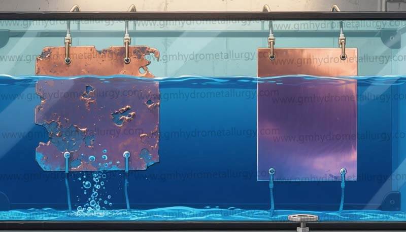 Blister copper electrolysis