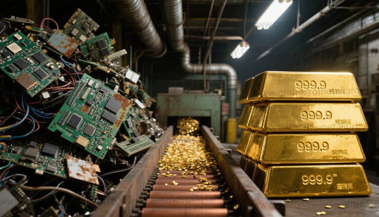 Gold extraction from electronic scrap