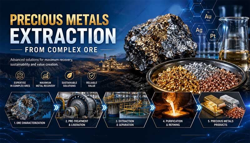 Precious Metals Extraction from Complex Ore