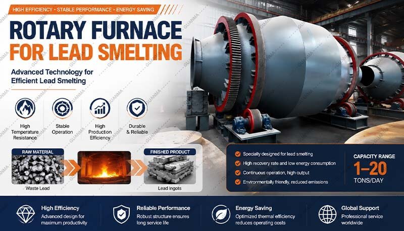 rotary furnace for lead smelting